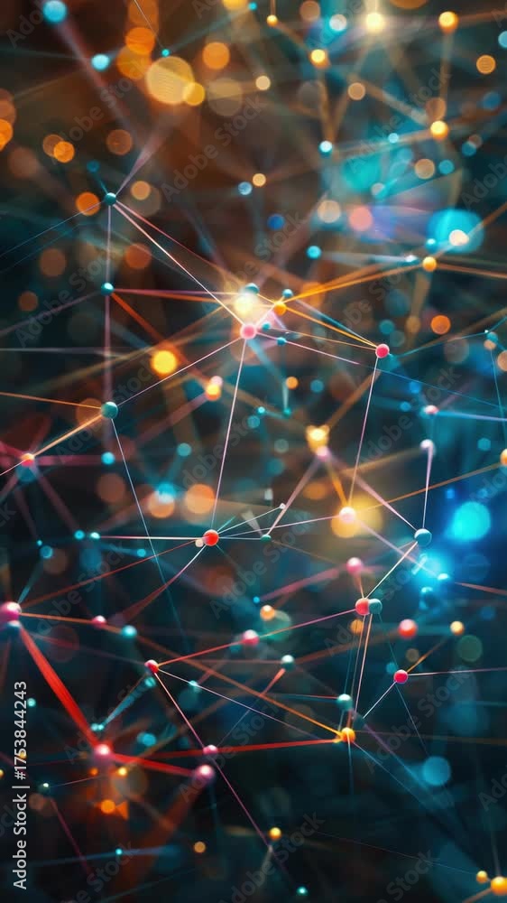 Canvas Prints digital art of a cosmic network in space
