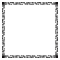 This elegant black and white floral design is ideal for decorative borders, logos, or vintage-inspired graphic designs, featuring intricate detailing and curved leaves