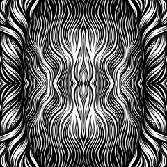 Black And White Pattern Vector. Geometric Retro Vintage Pattern. Repeated And Decorative Design That Can Be Used For Packaging, Decorating, Interior Design, Wallpapers, and Banners.