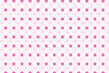 cherry blossom vector pattern background white