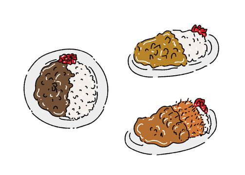 カレー　三種類