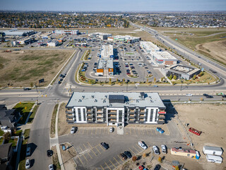 Obraz premium Aerial View of Brighton in Fall, Saskatoon, Saskatchewan