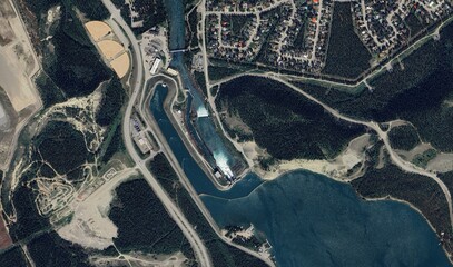 Alaskan River Landscape: High-Resolution Aerial View of Braided River Systems, Tundra, and Mountain Wilderness