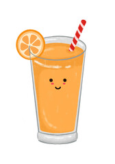 Orange juice illustration 