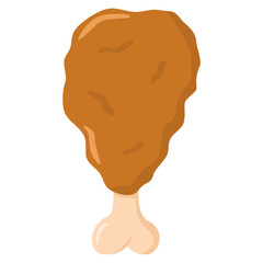 fried chicken leg illustration