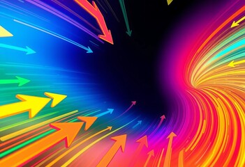 Arrows forming a vector field, showing direction and magnitude, vector, arrows