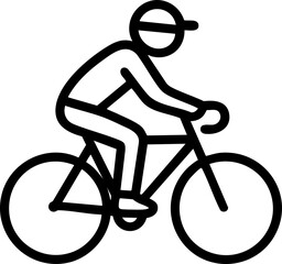 Cycling Line Drawing Illustration