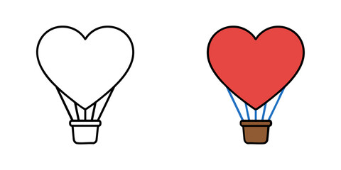 Cute Heart Balloon Design for Romantic Celebrations and Valentine's Day Decoration Ideas