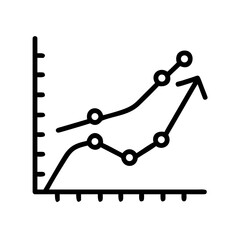 Growth chart showing upward trend and progress