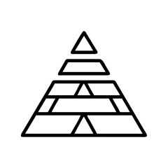 Pyramid scheme representing a hierarchical structure