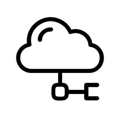 Cloud computing connection with network icon