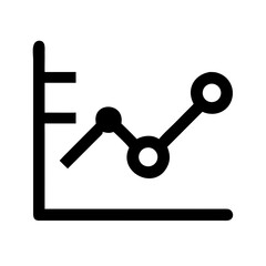 Line graph with vertical bar for data analysis