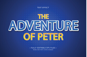 The adventure of peter 3d text effect 