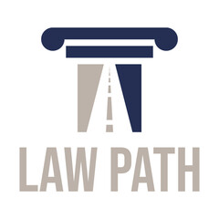 law path flat minimalist logo design