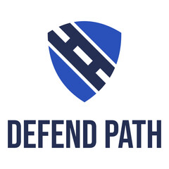 defend path flat minimalist logo design