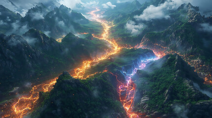 Cosmic Creation Perspective - Generative Landscape Simulation