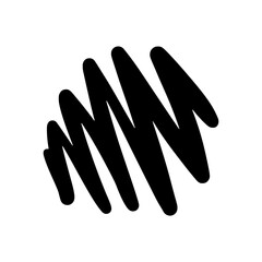 Obraz premium Black Brush Stroke on White Background