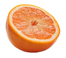 half grapefruit isolated on white background.
