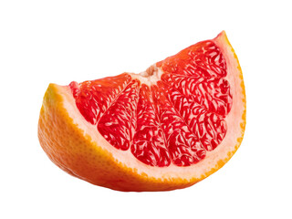 grapefruit slice isolated on white background.