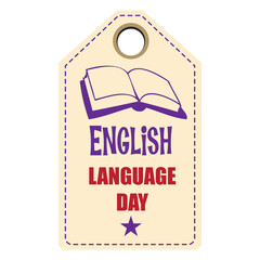 English Language Day label