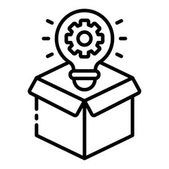 innovation icon for creative idea in product design