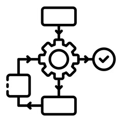 workflow icon for process management in business system