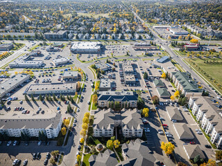 Aerial View of University Heights in Fall, Saskatoon, Saskatchewan
