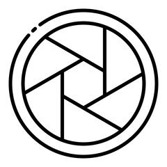 aperture icon for adjusting lens exposure in camera