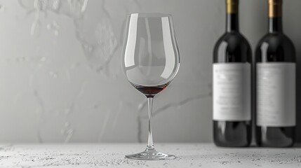 wine bottle and glass