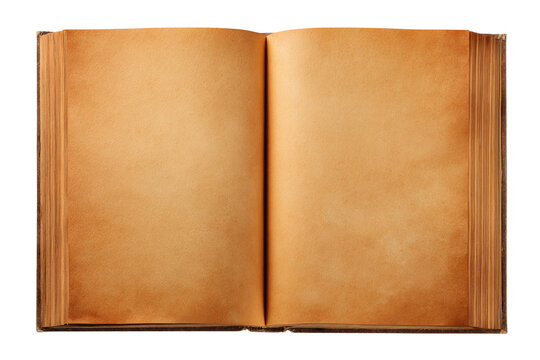 Antique open book with aged yellowed pages ready for your creative content