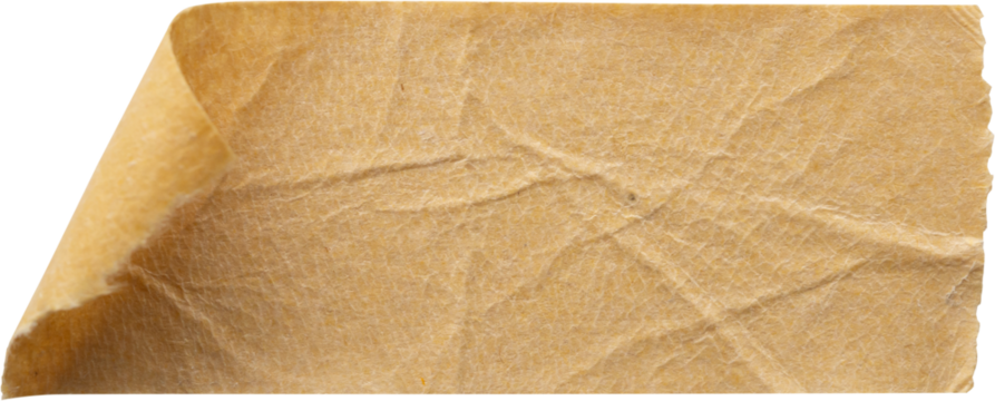 Brown adhesive paper tape isolated on white background