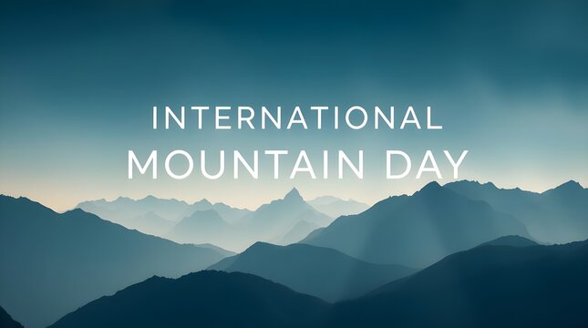 vector graphic of international mountain day good for international mountain day celebration. flat design. flyer design.flat illustration.
