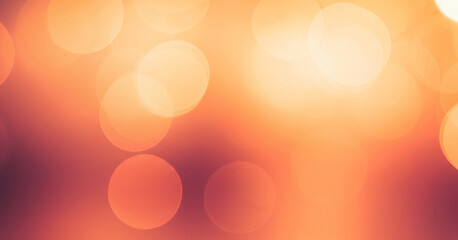 Abstract DSLR blurred office background illuminated by warm orange and red bokeh lights, creating a cozy elegant mood with soft depth and professional tones.