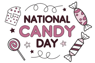 NATIONAL CANDY DAY vector illustration