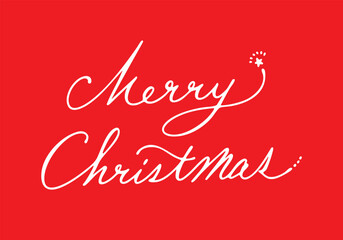 メリークリスマスのレタリングカード