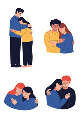 Comforting embrace between two people showing support and empathy for each other during difficult times.