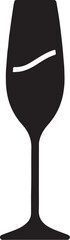 PrintSimple silhouette of a wine glass with liquid