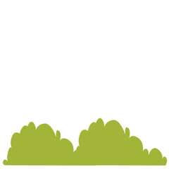 Obraz premium Small green hill with round shape, flat botanical vector illustration representing natural landscape and eco vegetation growth. 