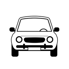 Obraz premium Car Front View Icon Illustration