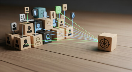 Target audience connection with audience segmentation and strategic goal setting