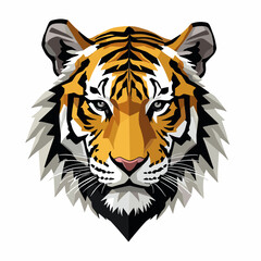 Striking tiger head illustration showcasing strength and intensity in a modern design