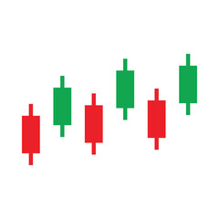 Financial stock market candlestick chart data analysis business growth visualization vector