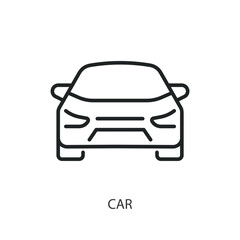 Car thin line vector icons.