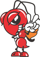 Cute Ant Mascot Vector Illust...