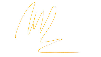 Obraz premium Yellow Pencil Underline - Hand drawn horizontal chalk, marker or pencil lines. Design element for emphasis, text lines and decoration. Set on a transparent background.