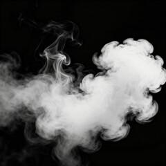 Abstract smoke black background white smoke cloud