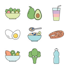 Fresh Life Icons for Wellness and Lifestyle