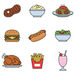 Classic Feast Vector Set for Gourmet Designs