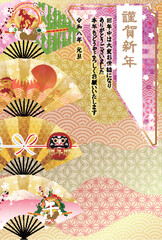 午　年賀状　干支　背景