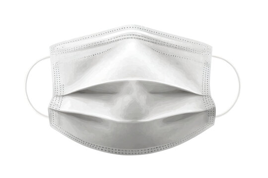 Clean white disposable medical face mask essential for health and safety protection